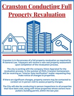 Cranston Conducting Full Property Revaluation